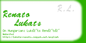 renato lukats business card